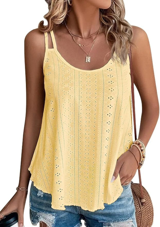 ATHMILE Women's Tank Tops Sleeveless Summer Top Spaghetti Strap Spring Shirt Loose Fit Beach Vacation 2026 Casual by ATHMILE