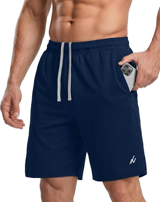 Quick Dry Knit Men's Athletic Shorts Loose-Fit Running Workout Gym Shorts by NYThreads