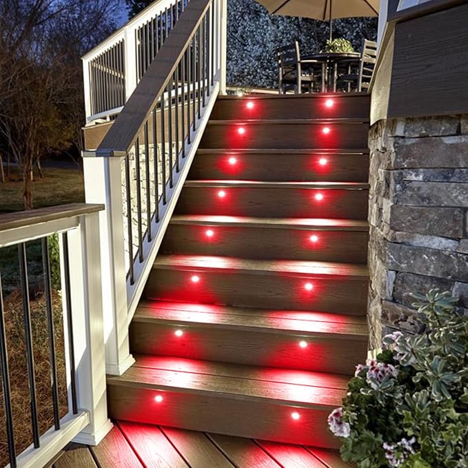 LED Deck Light Kit, 30pcs Φ1.77 WiFi Wireless Smart Phone Control Low Voltage Recessed RGBW Deck Lights with Remote, Voice Control, IP67 Waterproof Outdoor Path Stair Landscape Lighting, Black - Image 8