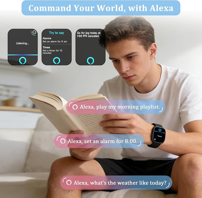 Smart Watch for Women Men, 2026 Upgrade Smartwatch [2 Bands, 44mm case], 1.83" Fitness Tracker Watch Alexa Built-in, Make/Answer Call, HR Sleep Stress Monitor, IP68 Waterproof Step Counter Watch - Image 5
