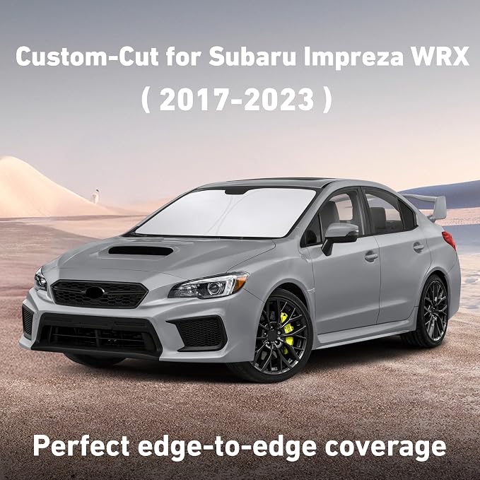 EcoNour Windshield Sunshade Compatible for Subaru Impreza WRX 2017-2021 2022 2023, Sun Visor for Front Windshield & Window Sun Shade Cover, UV Heat Blocker & Protector, Car Accessories - Image 2