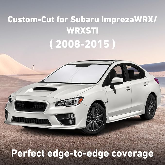 EcoNour Windshield Sunshade Compatible for Subaru Impreza WRX/WRX STI 2008-2013 2014 2015, Sun Visor for Front Windshield & Window Sun Shade Cover, UV Heat Blocker & Protector, Car Accessories - Image 2