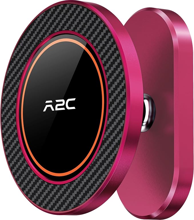 A2C Burgundy Alloy Magnetic Golf Cart Phone Holder, Women Golf Accessories | Rose Red Golf Gifts for Female Golfers Ladies Her Girls Mom Mother Wife, Golf Accessories Essential Fits EZGO Club Car Yamaha by A2CSupportAlways