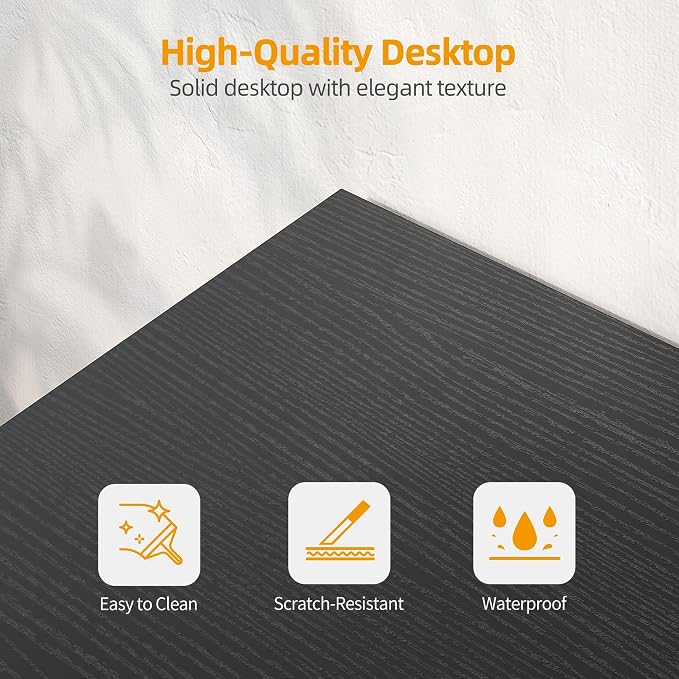 TIQLAB Gaming Desk with Power Outlets - 40 inch L Shaped Computer Desk, Reversible Design Small Corner Desk, Bookshelf Workstation for Work Study Play Home Office, Black - Image 8