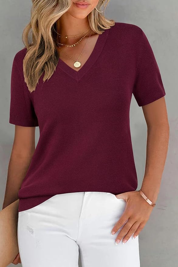 Arach&Cloz Women's Wool Blend Spring Summer Lightweight Business Casual Sweater Tops 2026 - Image 2