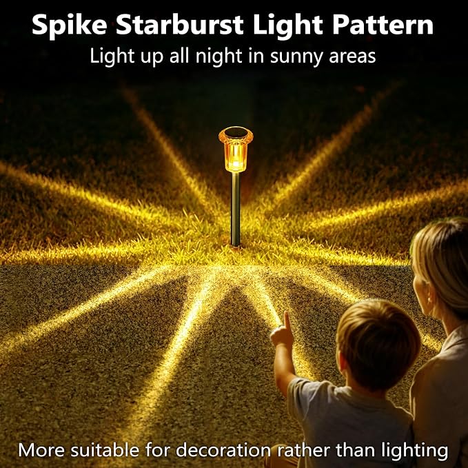 DenicMic Solar Halloween Lights Outdoor 10 Pack Fall Decorations for Home | Stake Lights for Yard Pathway Garden Walkway Driveway Patio Lawn, Auto On/Off Orange LED Autumn/Halloween Decor Waterproof - Image 7