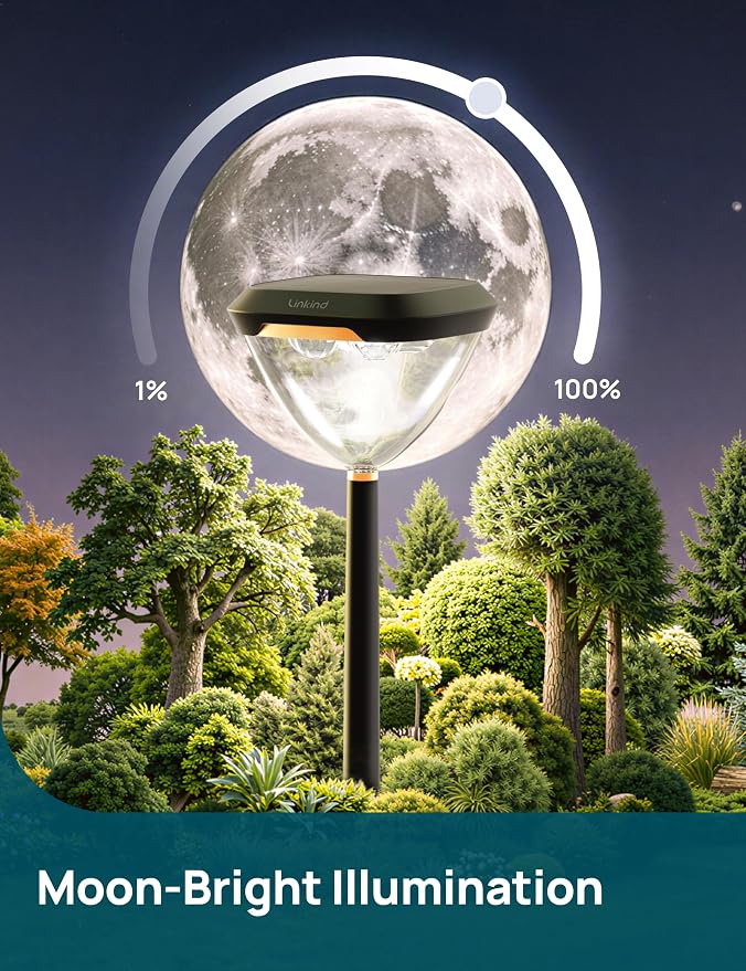 Linkind Smart Solar Pathway Lights SP6, App/Voice Control Solar Lights Outdoor Waterproof, 43+ Preset Scenes, Cool/Warm White/Color-Changing Outdoor Garden Lights for Yard, Patio, 4 Pack - Image 3