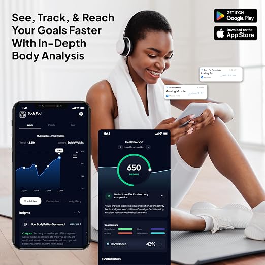 Hume Health - The Body Pod - Home Body Analyzer and Free Bluetooth App - 45+ Key Health Metrics - Accurate Personalized Data - Body Composition Scale - Smart Scale for Body Weight - HSA & FSA Eligible - Image 6