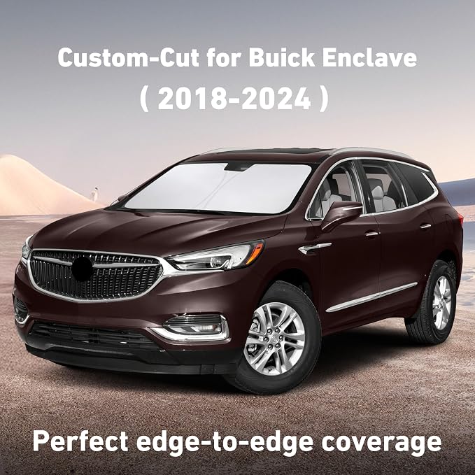 EcoNour Windshield Sunshade Compatible for Buick Enclave 2018-2022 2023 2024, Sun Visor for Front Windshield & Window Sun Shade Cover, UV Heat Blocker & Protector, Car Accessories - Image 2