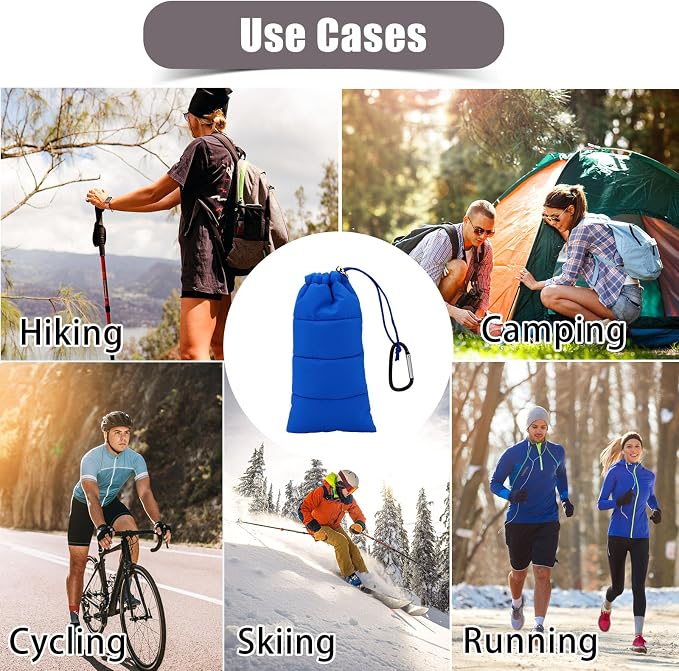Lyreh Thermal Phone Pouch, Down Cotton Warm Phone Case Cover Bags Prevents Freezing & Overheating Protector Cellphone Pouch with Carabiner Ideal for Outdoor Camping Hiking Skiing(Blue) - Image 7