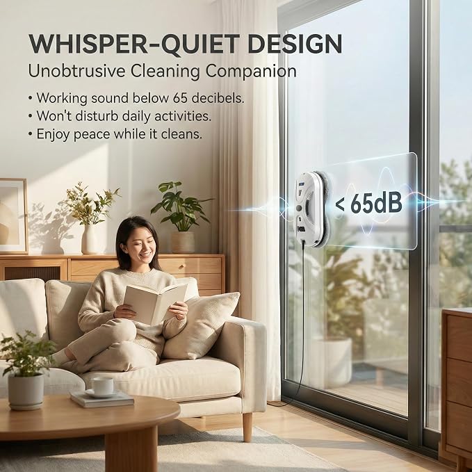 Automatic Window Cleaning Robot, Window Cleaner Robot Auto Dual Spray, 2026 Model Robot Limpia Vidrios AI Path Planning, 3000Pa Suction, Remote Control, Edge Detection for Streak-Free Glass - SS1 - Image 7