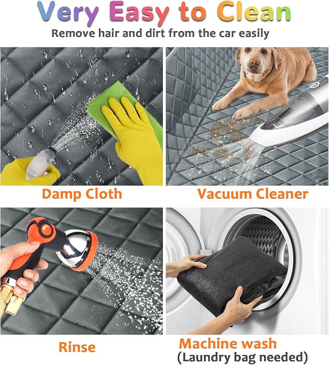 URPOWER Dog Car Seat Cover for Pets 100% Waterproof Seat Cover Hammock 600D Heavy Duty Scratch Proof Nonslip Durable Soft Back Seat Covers for Cars Trucks and SUVs - Image 7