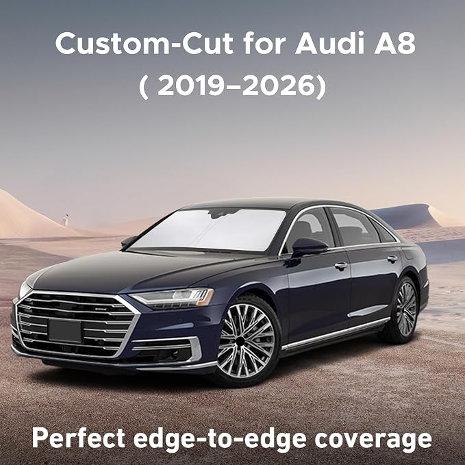 EcoNour Windshield Sunshade Compatible for Audi A8 Model 2019-2024 2025 2026, Sun Visor for Front Windshield & Window Sun Shade Cover, UV Heat Blocker & Protector, Car Accessories - Image 2