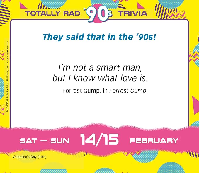 Totally Rad 90s Trivia 2026 Daily Desk Calendar: Boxed Page-a-Day Throwback Quiz Calendar with Day-to-Day Pop Culture, Games & Iconic 90s Moments - Image 5