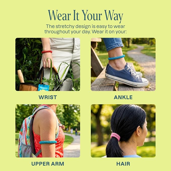Cliganic 40 Pack Mosquito Repellent Bracelets for Adults & Kids (Rainbow Colors) - Natural DEET-Free Bands, Individually Wrapped - Image 4