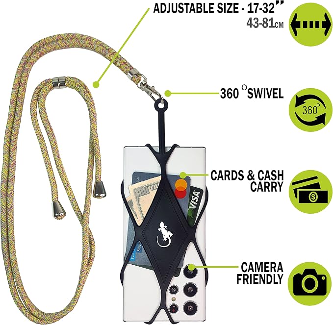 Gecko Travel Tech Cell Phone Lanyard Phone lanyards for Around The Neck Neck Lanyard Phone Crossbody - Image 3