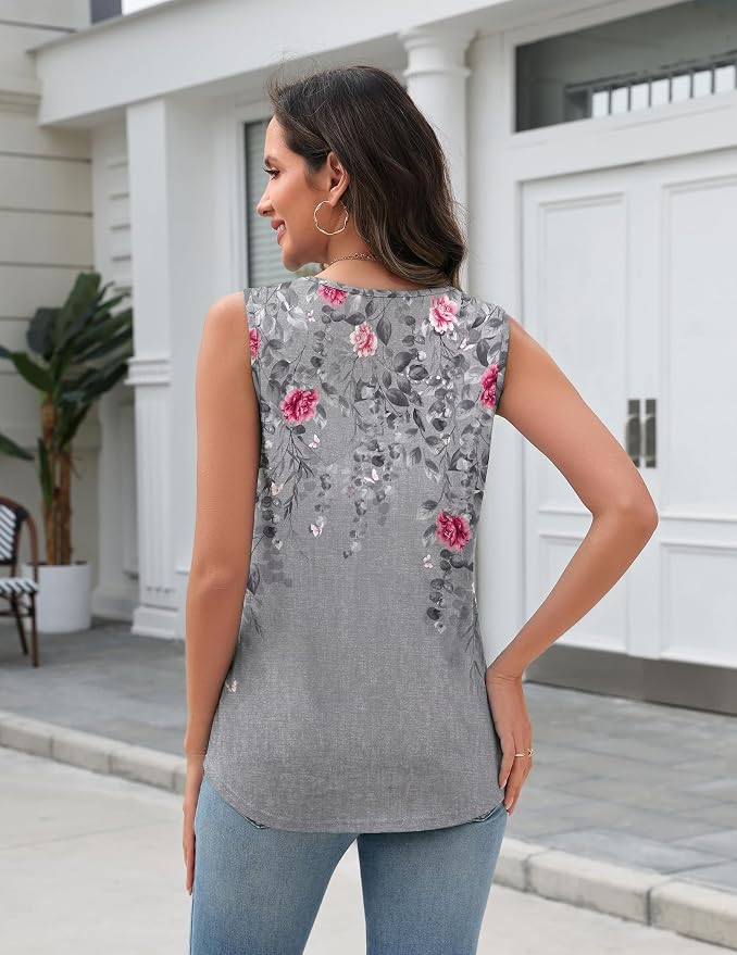 Zeagoo Tank Top for Women V Neck Loose Fit Sleeveless Summer Tops Business Casual Outfits Dressy Blouses Shirts - Image 3