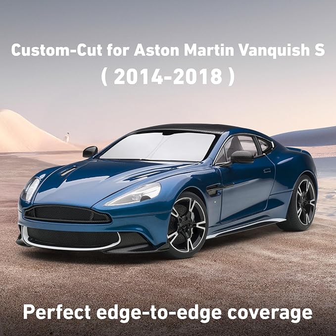 Econour Windshield Sunshade for Aston Martin Vanquish, Vanquish S 2014-2016, 2017, 2018 Sun Visor for Front Window Sun Shade Cover, UV Blocker & Protector, Car Accessories - Image 2