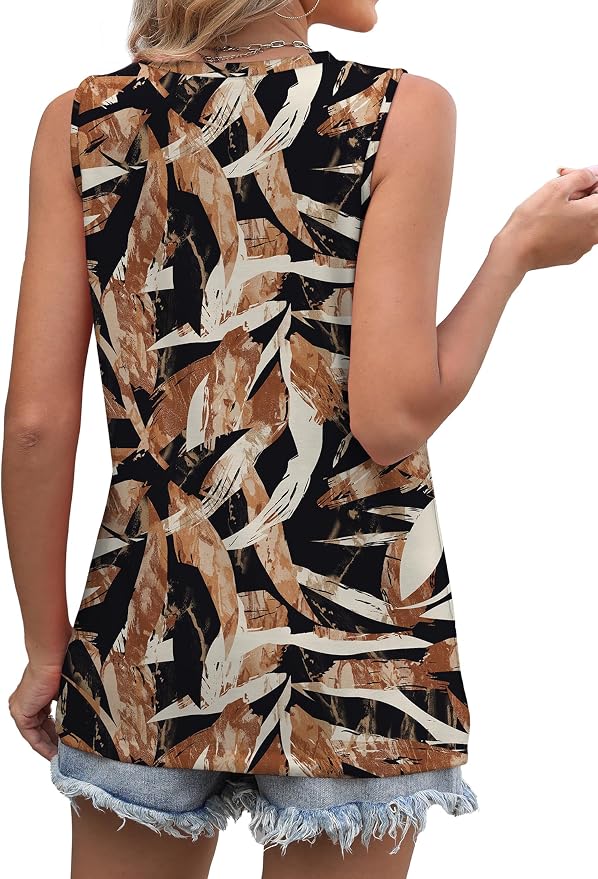 WIHOLL Women's Sleeveless Summer Crewneck Loose Fit Tank Tops - Image 4