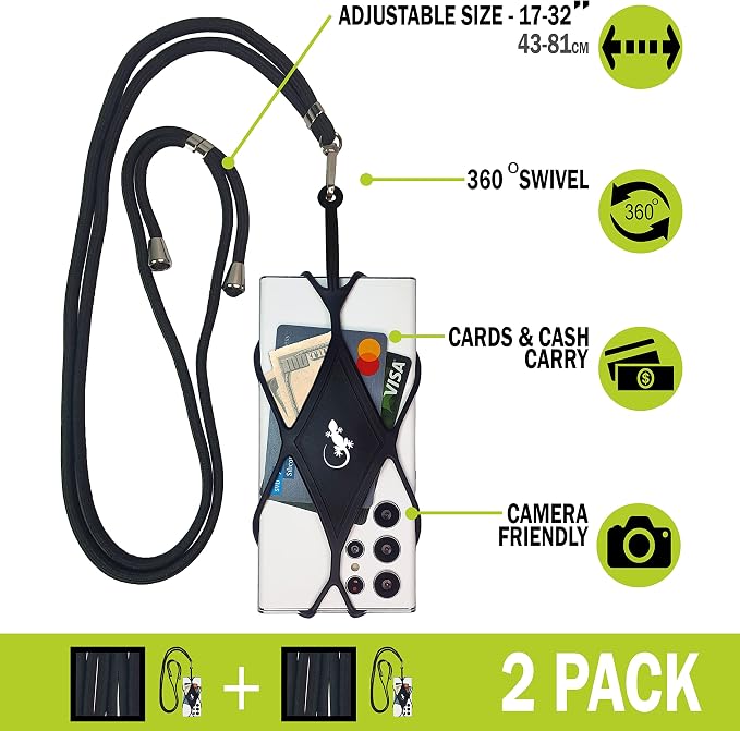 Gecko Travel Tech Cell Phone Lanyard Phone lanyards for Around The Neck Neck Lanyard Phone Crossbody - Image 2