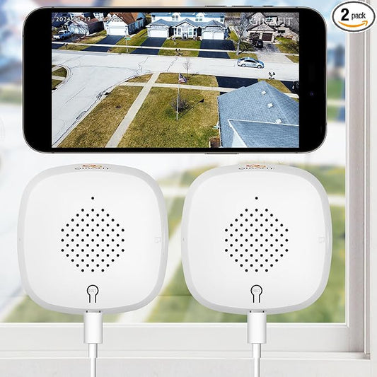 Girafit 3MP 2K Window Camera,2.4GHz&5GHz WiFi Indoor Cameras for Home Security 2 Pack with ChroMax Al Color Night Vision,Person & Motion Detection,24/7 Recording,Easy&Quick Install by Girafit