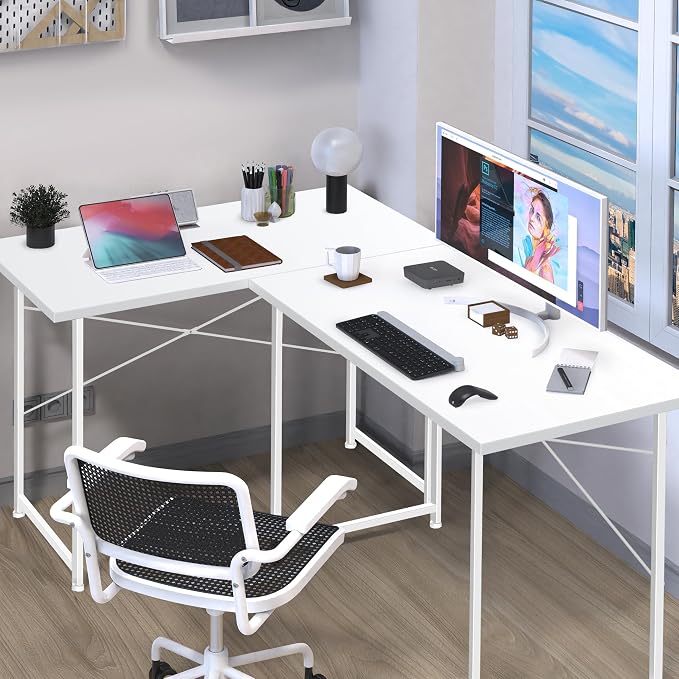 Small Space Writing Desk with Headphone Hooks, Modern Simple Design, Suitable for Study, Home Office and Living Room - Image 6