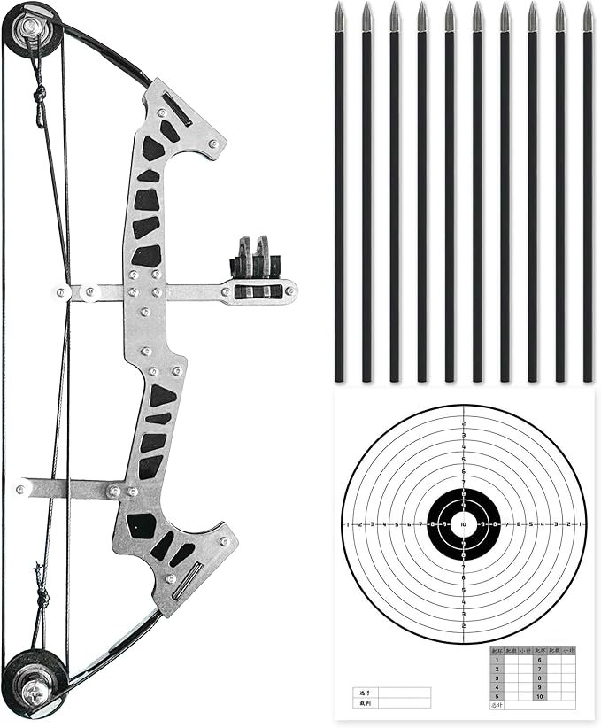 Archery Bow Set Left and Right Hand Compound Bow Hunting Bow Metal Material Catapult RH/LH for Practice Archery - Image 7