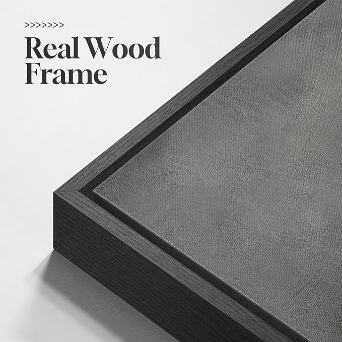 Large Framed Black and White Abstract Wall Art for Living Room, Set of 2 Modern Minimalist Canvas Prints Artwork for Walls, Seascape Pictures for Bedroom Dining Room Hallway Office Wall Decor 24x36 In - Image 5