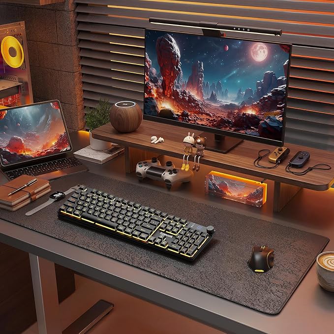 Redragon K521 Pro Wireless Gaming Keyboard with Screen, 4000mAh Battery | Mechanical Feeling, Tri-Mode BT/2.4G/USB-C, RGB Keyboard, 12 Multimedia Keys, Programmable Software, Full-size keyboard - Image 9