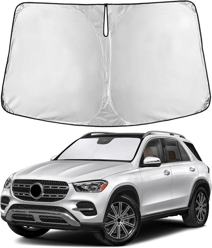EcoNour Windshield Sunshade Compatible for Mercedes Benz GLE 350 450 2012-2024 2025 2026, Sun Visor for Front Windshield & Window Sun Shade Cover, UV Heat Blocker & Protector, Car Accessories by EcoNour