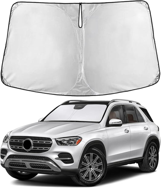 EcoNour Windshield Sunshade Compatible for Mercedes Benz GLE 350 450 2012-2024 2025 2026, Sun Visor for Front Windshield & Window Sun Shade Cover, UV Heat Blocker & Protector, Car Accessories by EcoNour