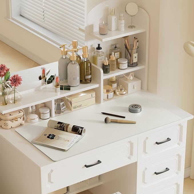 Aothia Faux Leather Desk Mat – Large Mouse Pad, Non-Slip PU Leather Blotter, Waterproof Writing Surface for Office and Home (Off-White, 47.2" x 23.6") - Image 8