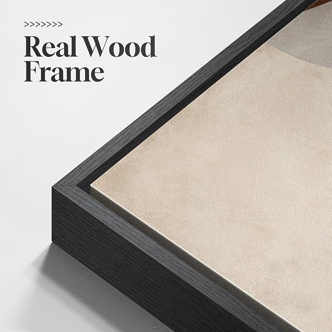 Large Framed Neutral Abstract Minimalist Wall Art Set of 2, Modern Canvas Prints Paintings Artwork for Walls, Black Beige Brown Abstract Art Pictures for Living Room Dining Bedroom Wall Decor 24x36 In - Image 5
