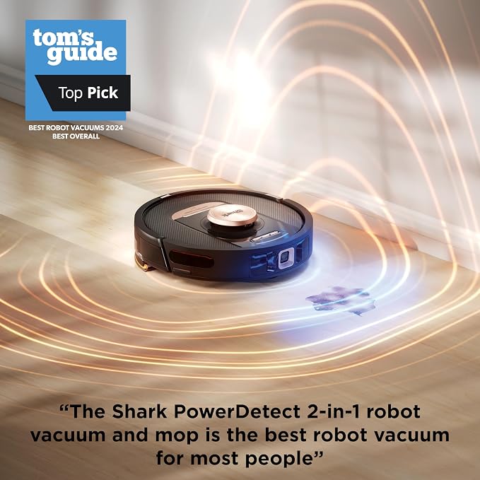 Shark PowerDetect NeverTouch Pro Robot Vacuum & Mop, Black,RV2820ZE | 5 PowerDetect Technologies, NeverStuck, NeverTouch Pro Base (Self-Empty 60-Day, Refill, Pad Wash/Dry), 360° LiDAR + 3D Sensor - Image 14