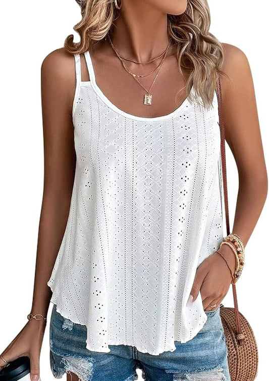 ATHMILE Women's Tank Tops Sleeveless Summer Top Spaghetti Strap Spring Shirt Loose Fit Beach Vacation 2026 Casual by ATHMILE