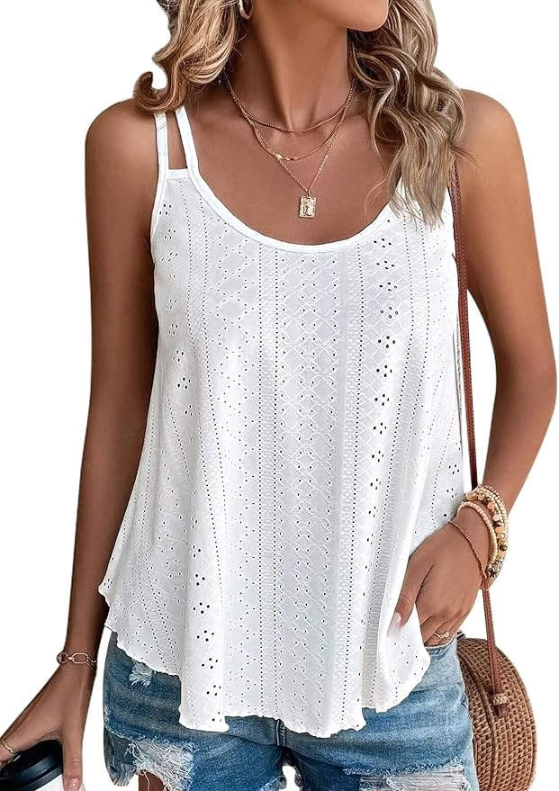 ATHMILE Women's Tank Tops Sleeveless Summer Top Spaghetti Strap Spring Shirt Loose Fit Beach Vacation 2026 Casual by ATHMILE
