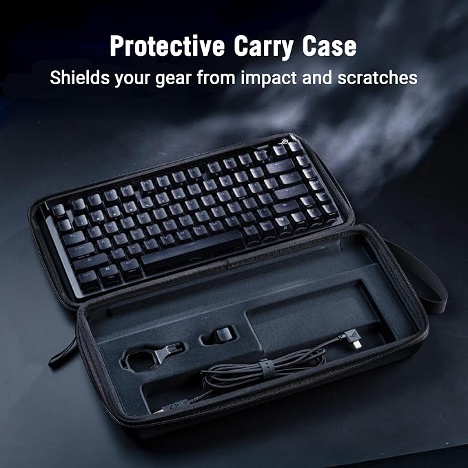 ASUS ROG Falchion Ace 75 HE Wired Analog/Hall Effect Gaming Keyboard – 75% TKL, USB, Hot Swappable HFX V2 Magnetic Switch, Rapid Trigger, 8KHz Polling, ABS Keycap, Carry Case, Web-based Config - Black - Image 6