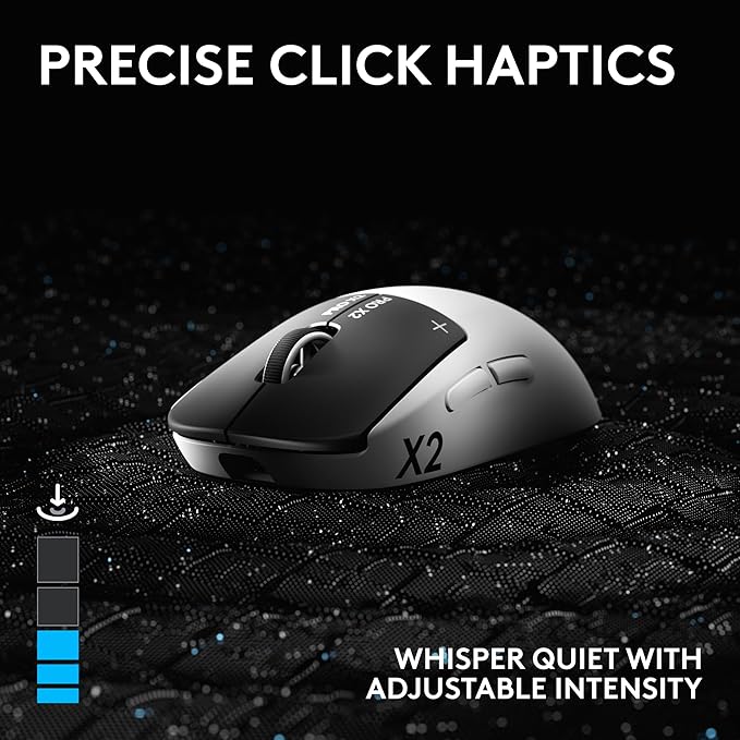 Logitech G PRO X2 SUPERSTRIKE Wireless Gaming Mouse - Black/White | Customizable Rapid Trigger Magnetic Analog Switches, Adjustable Click Haptics, 61g Lightweight, USB-C, <8K, For PC/Mac - Image 7