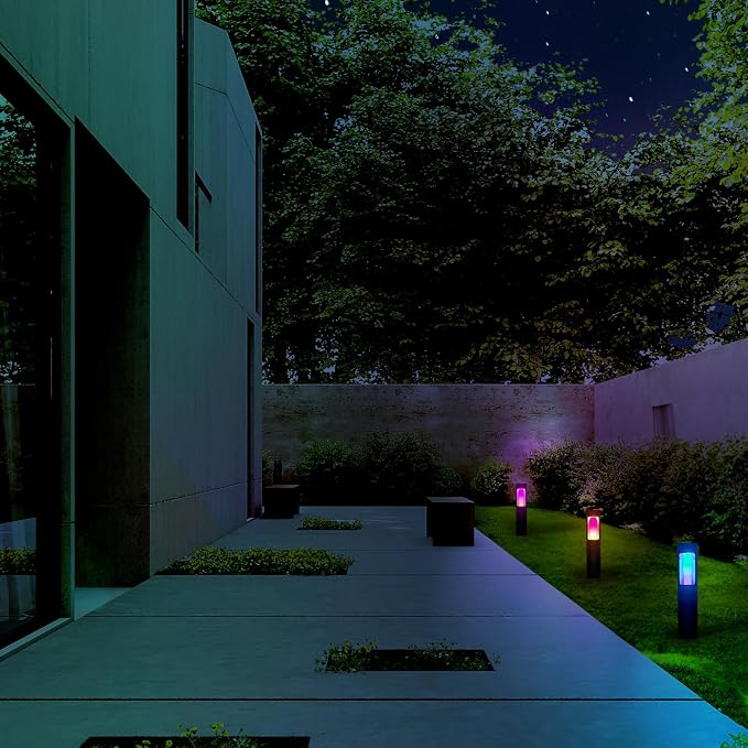 LIFX Supercolor Smart LED Square Path Light, Outdoor Wi-Fi Landscape Lighting with 6 Addressable Color Zones, RGBW Dynamic Effects, Works with Alexa, Google, HomeKit & SmartThings, LFX/LV/Path/SQR - Image 5