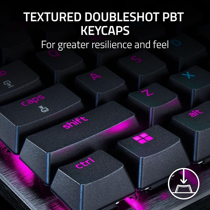 Razer Huntsman V3 Pro TKL Esports Gaming Keyboard, Black | Analog Optical Switches, Snap Tap, Rapid Trigger, Adjustable Actuation, Media Keys & Dial, Doubleshot PBT Keycaps, Wrist Rest - Image 7