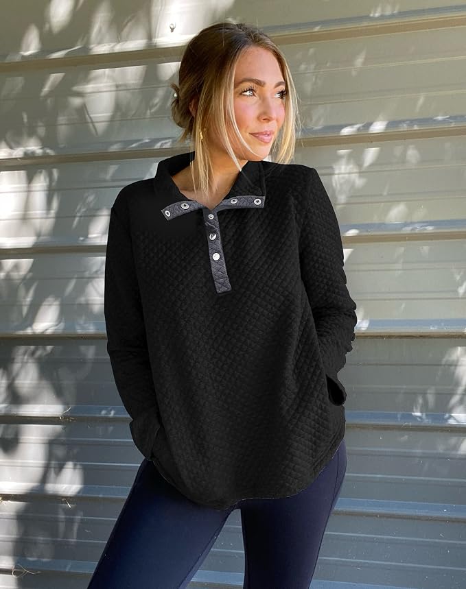 BTFBM Women Fashion Quilted Pattern Lightweight Zipper Long Sleeve Plain Casual Ladies Sweatshirts Pullovers Shirts Tops - Image 2