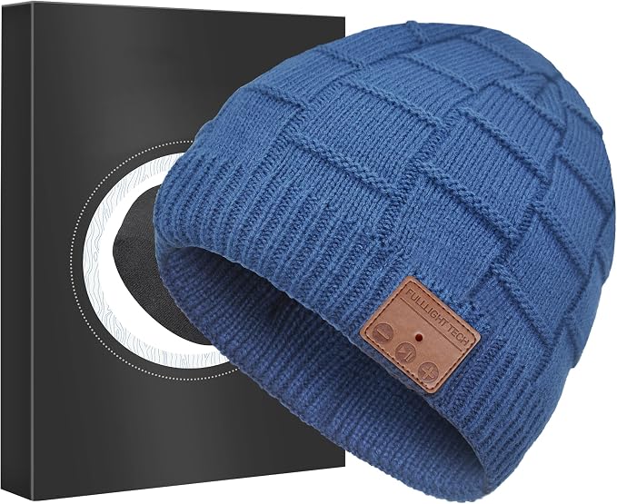 Bluetooth Beanie Hat Headphones Unique Tech Gifts Stocking Stuffer by FULLLIGHTTECH