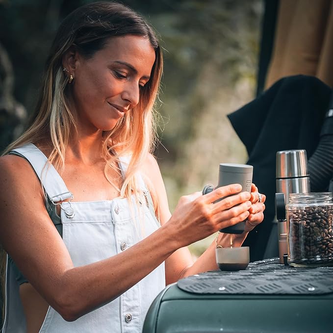 WACACO Minipresso GR2 Espresso Machine Compatible Ground Coffee, Portable Coffee Maker 18 Bar Manually Operated, Espresso Maker On The Go,Ultra-Small For Travel Camping Fishing Climbing Riding - Image 3