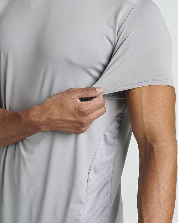 5 Pack Men's Dry Fit Short Sleeve T-Shirt Gym Workout Athletic Running Tee | Cooling, Moisture-Wicking, Crew Neck, Quick-Dry, Breathable, Active, Exercise, Fitness, Basketball, Cycling, Hiking, Tennis - Image 3