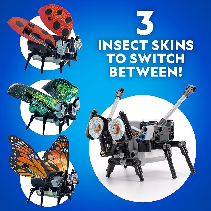 National Geographic Robotic Bug Engineering Science Kit for Kids | Build a Robot Insect, Flapping Wings, Butterfly, Ladybug, and Beetle Skins, Animatronic Engineering, STEM Activity - Image 3