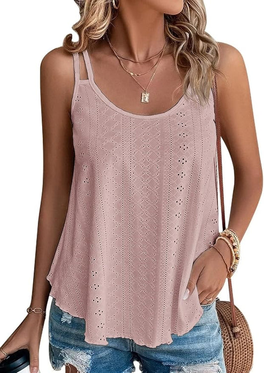 ATHMILE Women's Tank Tops Sleeveless Summer Top Spaghetti Strap Spring Shirt Loose Fit Beach Vacation 2026 Casual by ATHMILE