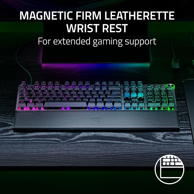 Razer Huntsman V3 Pro 8KHz Esports Gaming Keyboard, Analog Optical, Black | Gen-2 Analog Optical Switches, Rapid Trigger, Adjustable Actuation, Media Controls, PBT Keycaps - Image 14