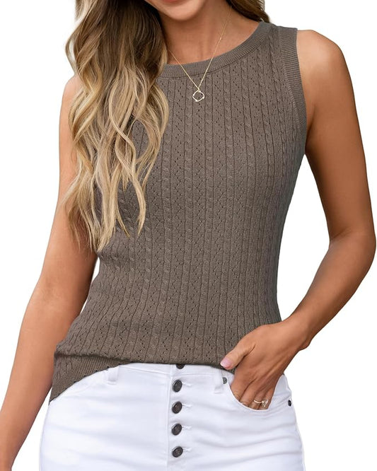 Arach&Cloz Women's Wool Blend Sweaters Non See Through Summer Business Casual Tank 2026 by ArachClozFocusonQuality