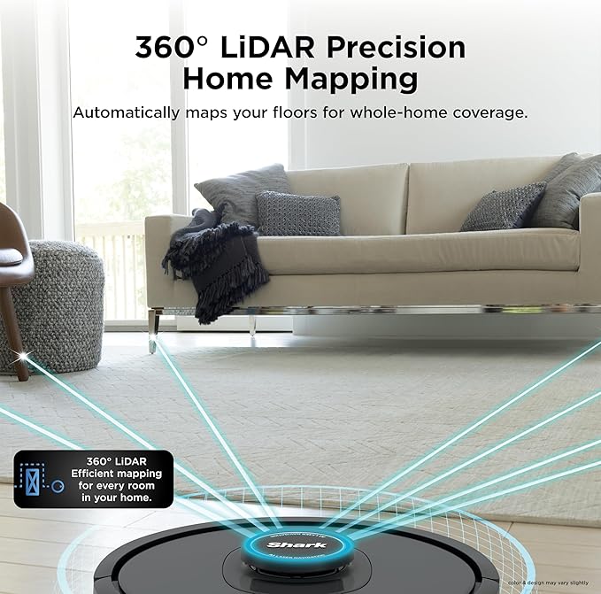 Shark AV2501S AI Ultra Robot Vacuum, with Matrix Clean, Home Mapping, 30-Day Capacity HEPA Bagless Self Empty Base, Perfect for Pet Hair, Wifi, Dark Grey - Image 5