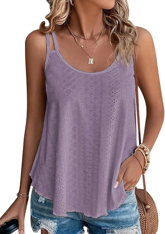 ATHMILE Women's Tank Tops Sleeveless Summer Top Spaghetti Strap Spring Shirt Loose Fit Beach Vacation 2026 Casual by ATHMILE